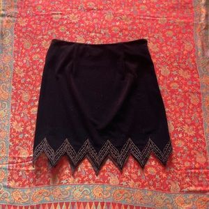 90’s Vivienne Tam velvet mini skirt